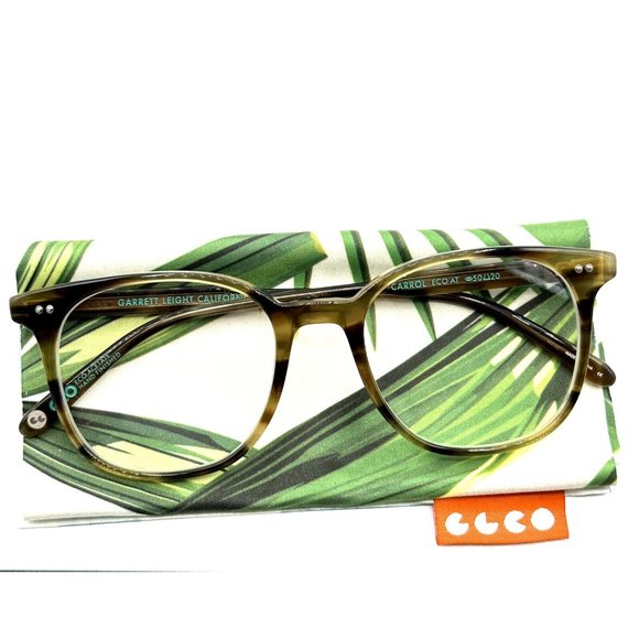 Garrett Leight GLCO Unisex Carrol Color Bio Army Tortoise Eyeglasses New  - Picture 2 of 6